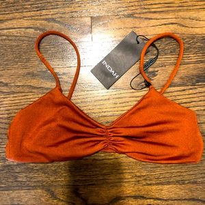 NEW WITH TAGS! INDAH Burnt Orange bikini top!